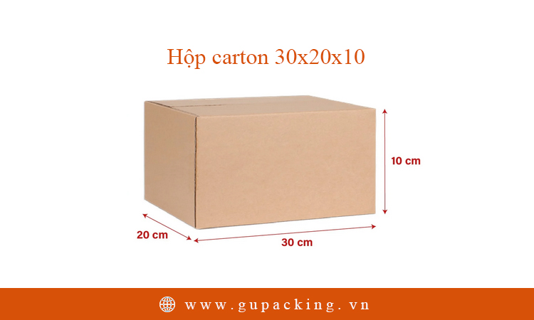 Hộp carton 30x20x10
